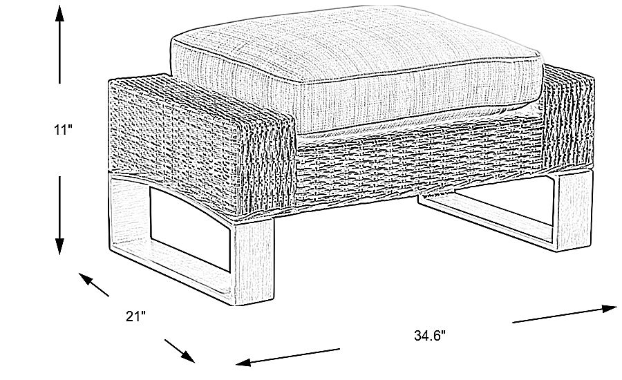 Southport Tan Outdoor Ottoman Rooms To Go