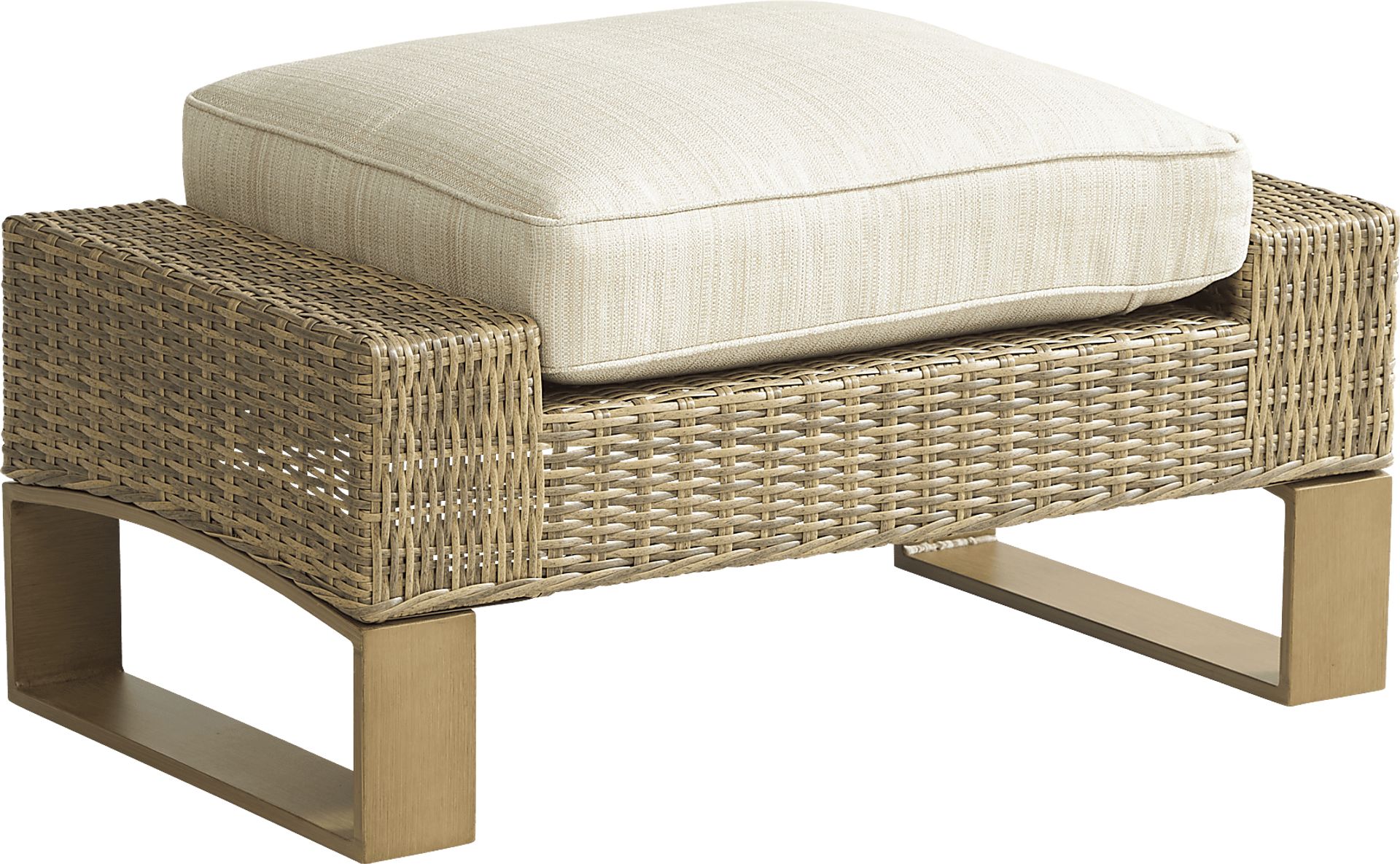 Southport Tan Outdoor Ottoman - Image 1