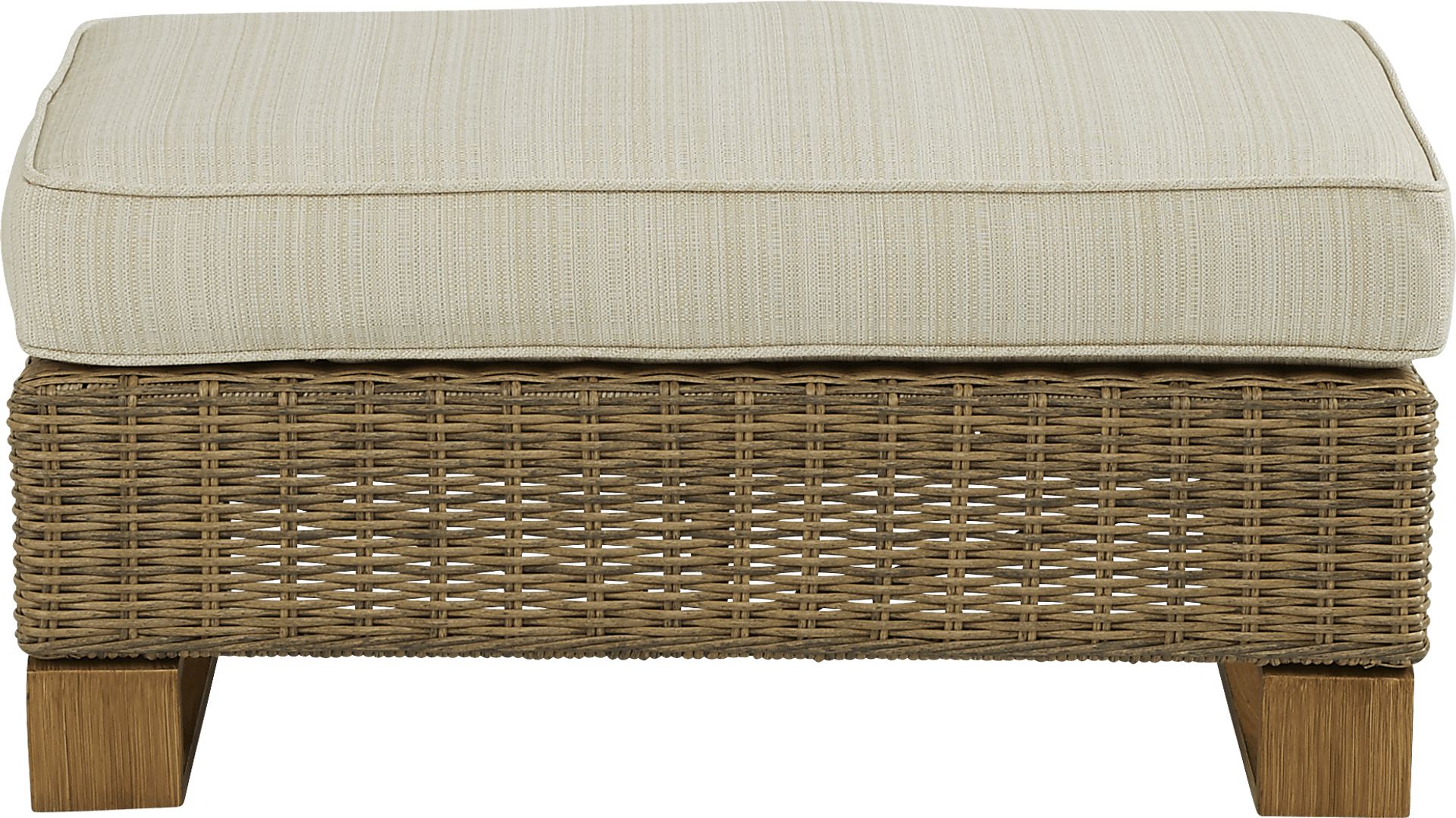Southport Wicker Tan Beige,Brown Outdoor Ottoman | Rooms to Go