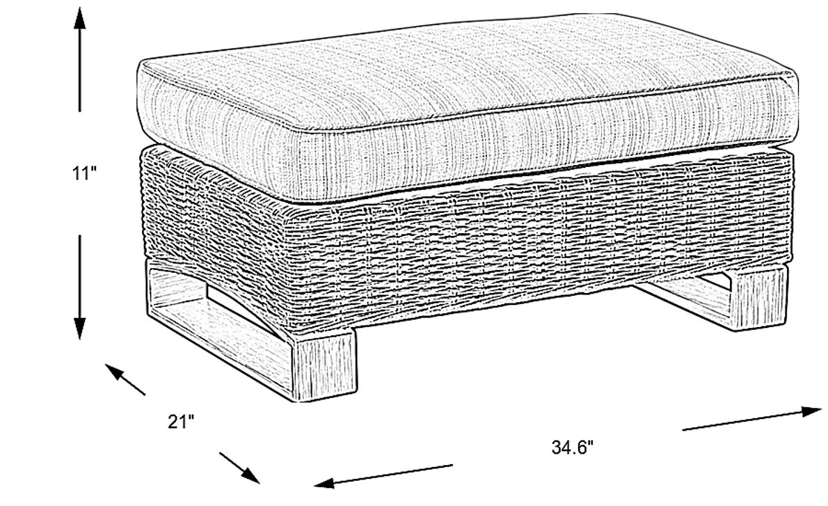 Southport Tan Outdoor Ottoman Rooms To Go