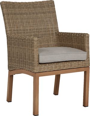 Southport Tan Outdoor Wicker Arm Chair