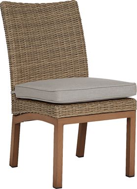 Southport Tan Outdoor Wicker Side Chair