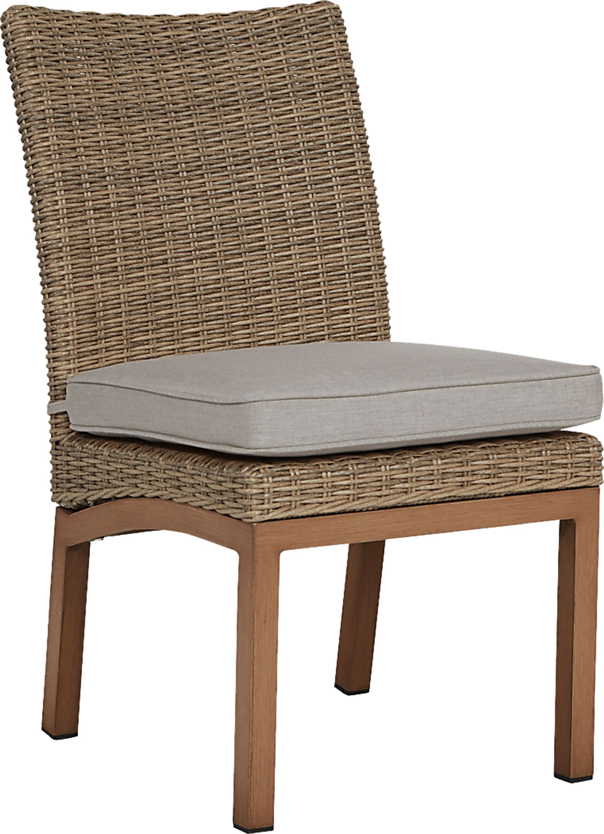 Southport Tan Outdoor Wicker Side Chair - Image 1