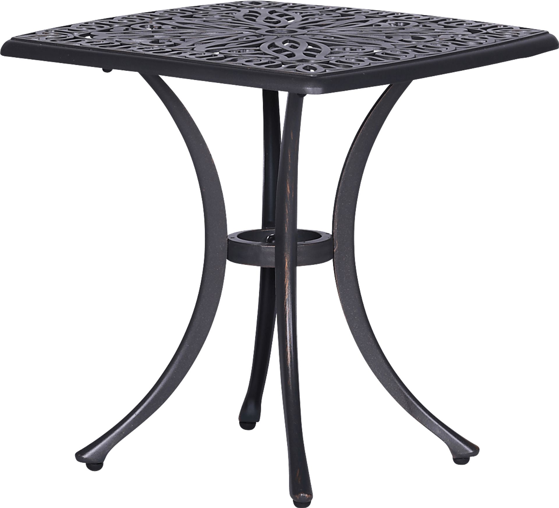 Sovana Gunmetal 3 Pc Outdoor Seating Set with Beige Cushions - Image 2