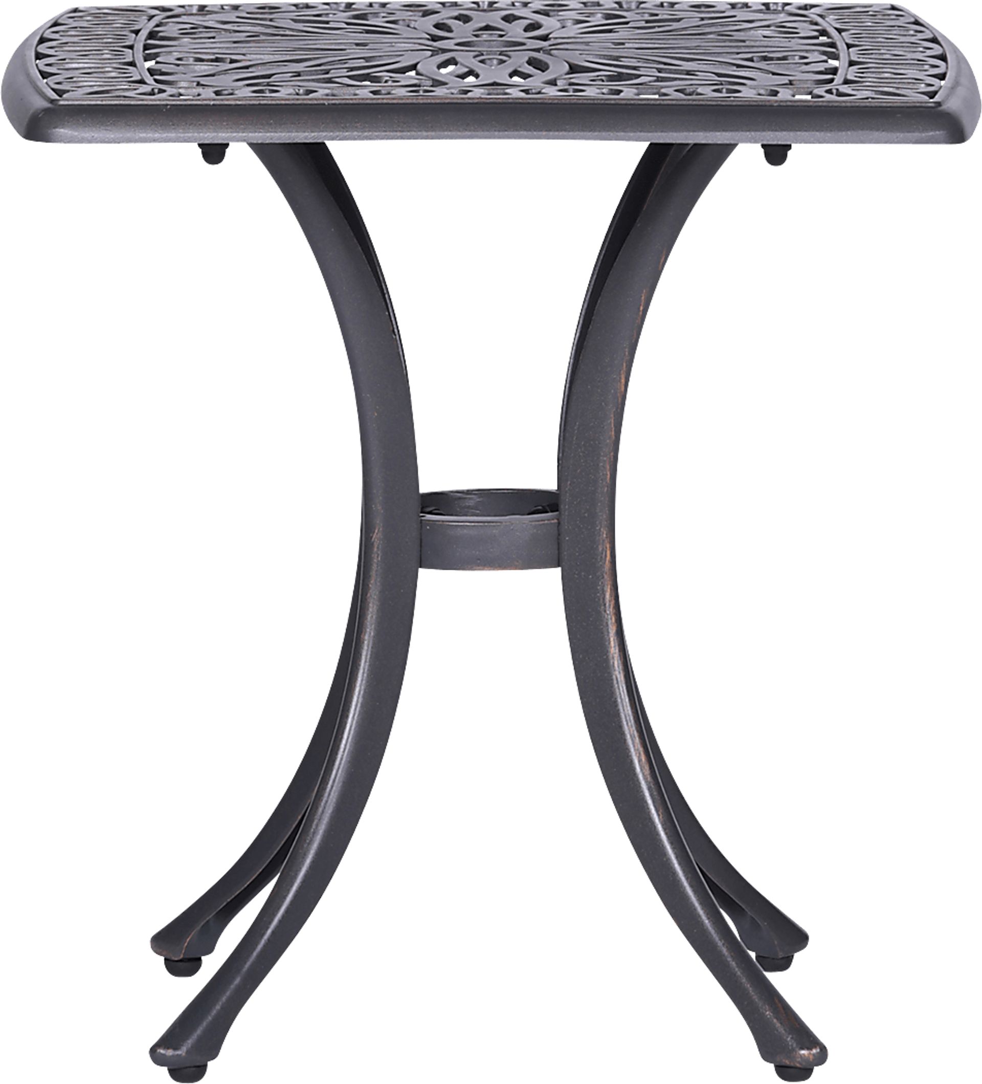 Sovana Gunmetal 3 Pc Outdoor Seating Set with Beige Cushions - Image 3
