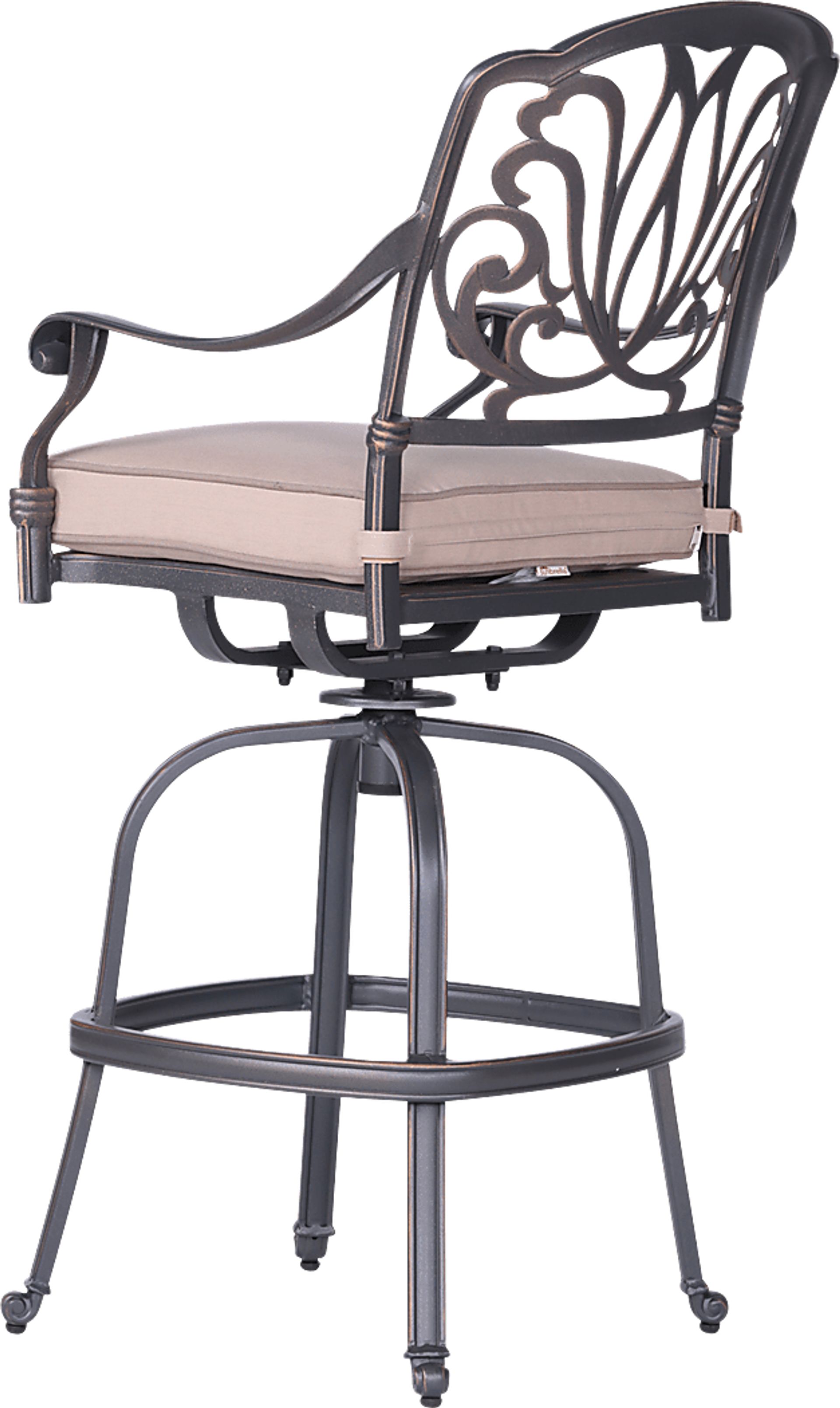 Sovana Gunmetal 5 Pc Outdoor Round Bar Height Dining Set - Image 6