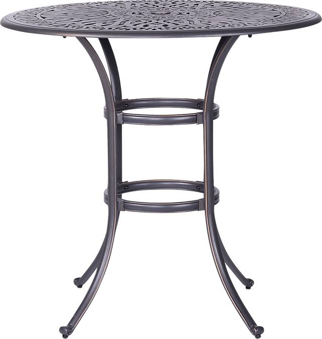 Sovana Gunmetal 5 Pc Outdoor Round Bar Height Dining Set - Thumbnail - Image 9