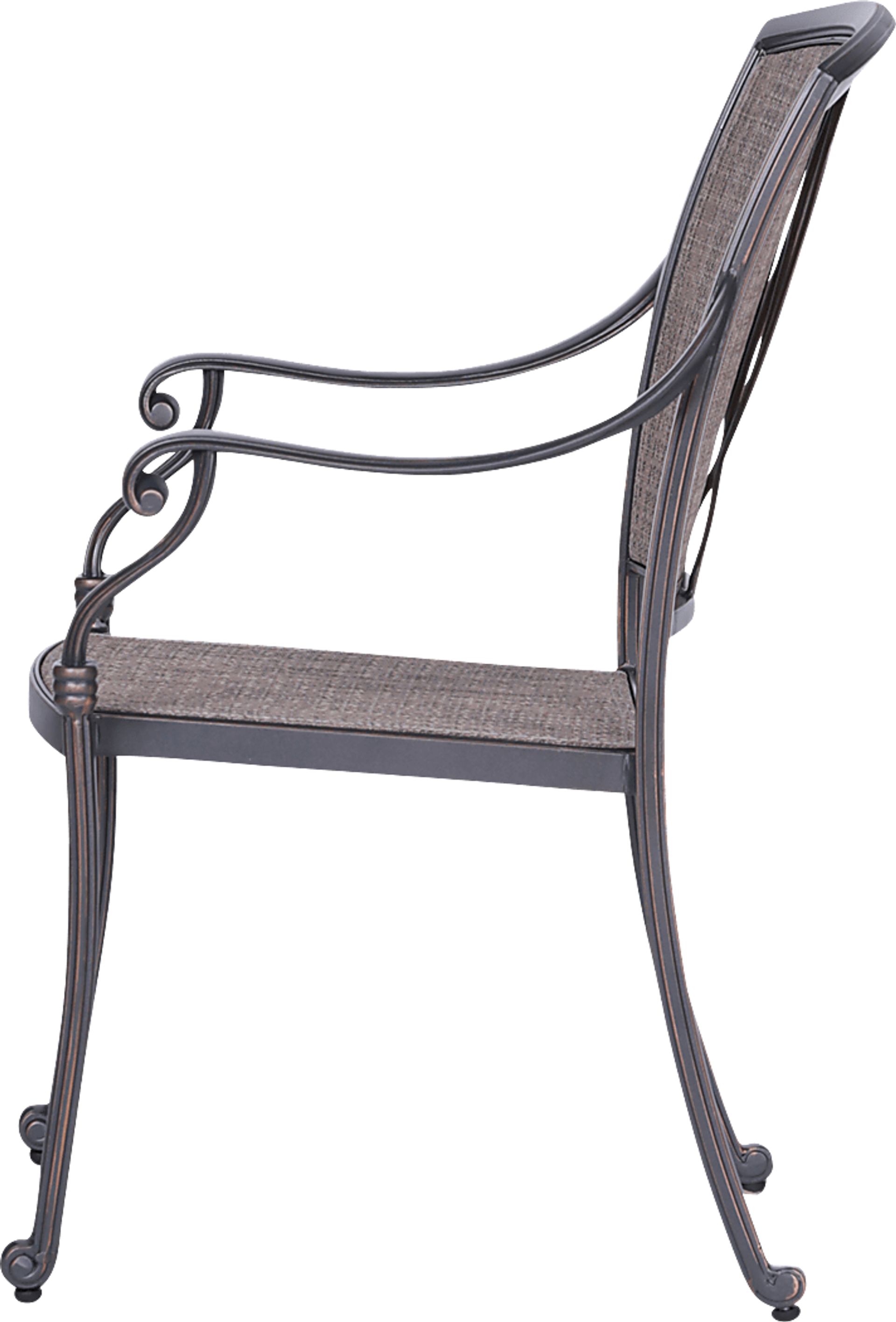 Sovana Gunmetal 5 Pc Outdoor Round Dining Set - Image 5