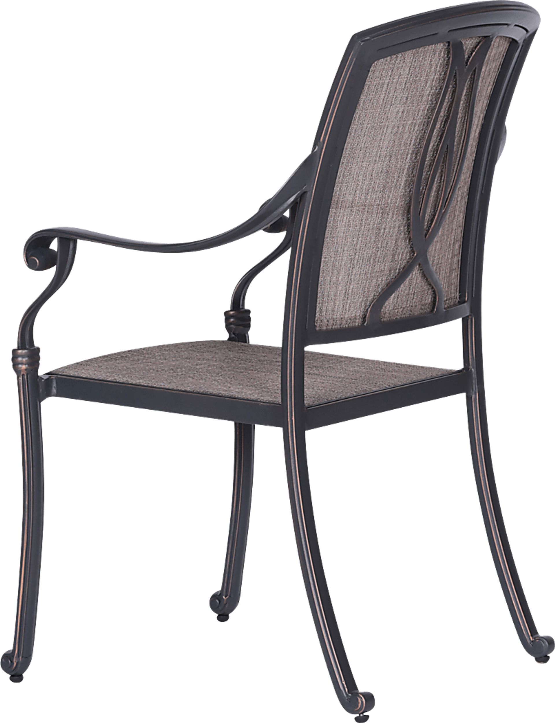 Sovana Gunmetal 5 Pc Outdoor Round Dining Set - Image 6