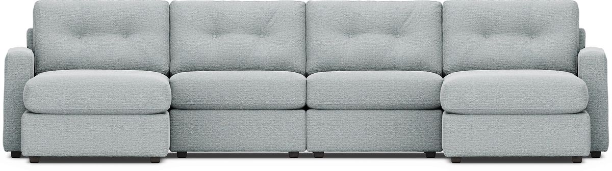 Drew & Jonathan Modularone Spa Blue Luxeguard Performance Fabric ...