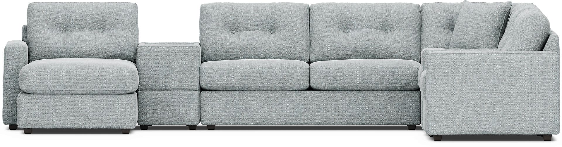 Spa 7 Pc ModularOne Gel Foam Sleeper with Media Consoles - Image 5