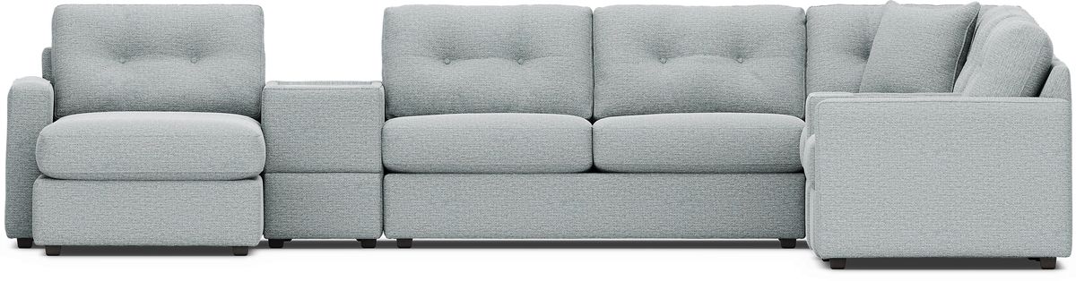 Drew & Jonathan Modularone Spa Blue Luxeguard Performance Fabric ...