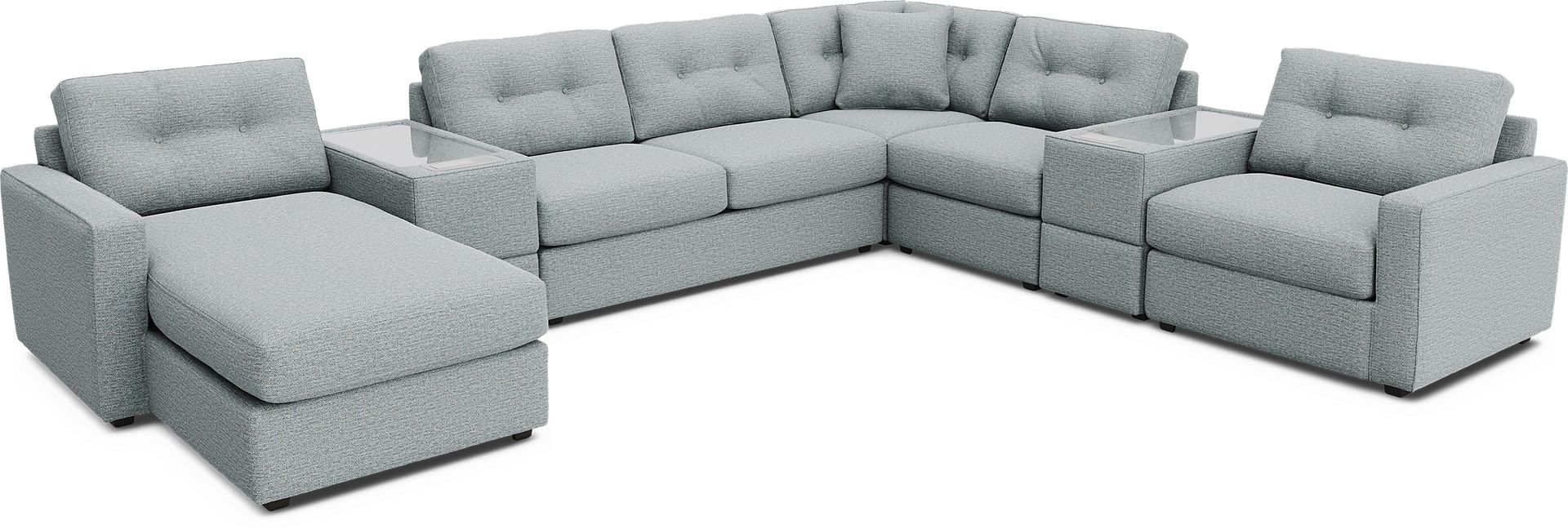 Spa 7 Pc ModularOne Sleeper with Media Consoles - Image 1