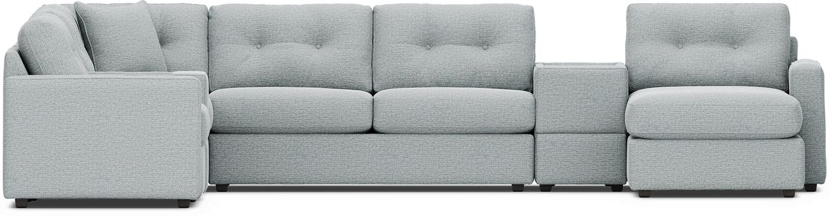 Drew & Jonathan Modularone Spa Blue Luxeguard Performance Fabric ...