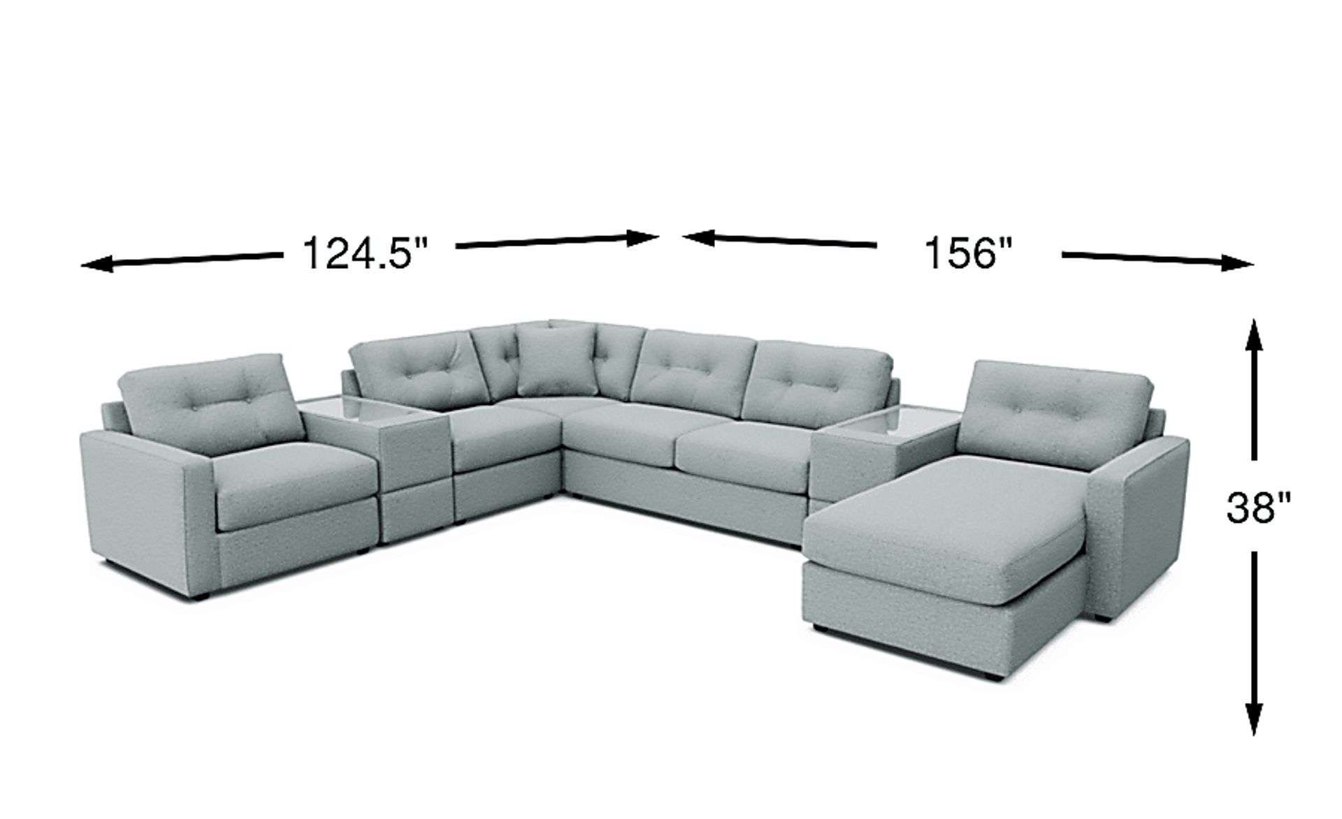 Dimension Image. Please refer to the Dimension Tab on this page for dimension details.