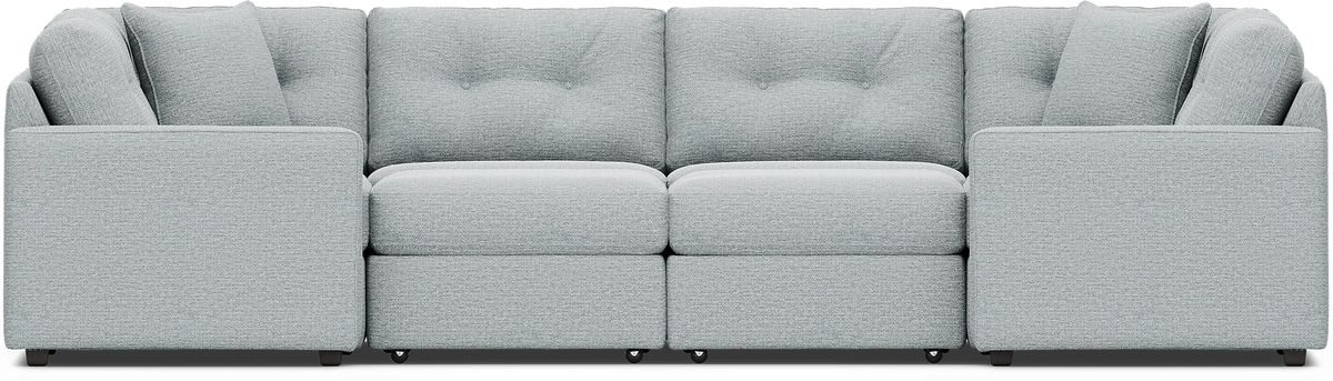 Drew & Jonathan Modularone Spa Blue Luxeguard Performance Fabric ...