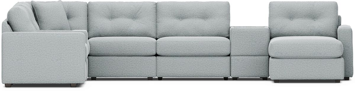 Drew & Jonathan Modularone Spa Blue Luxeguard Performance Fabric ...
