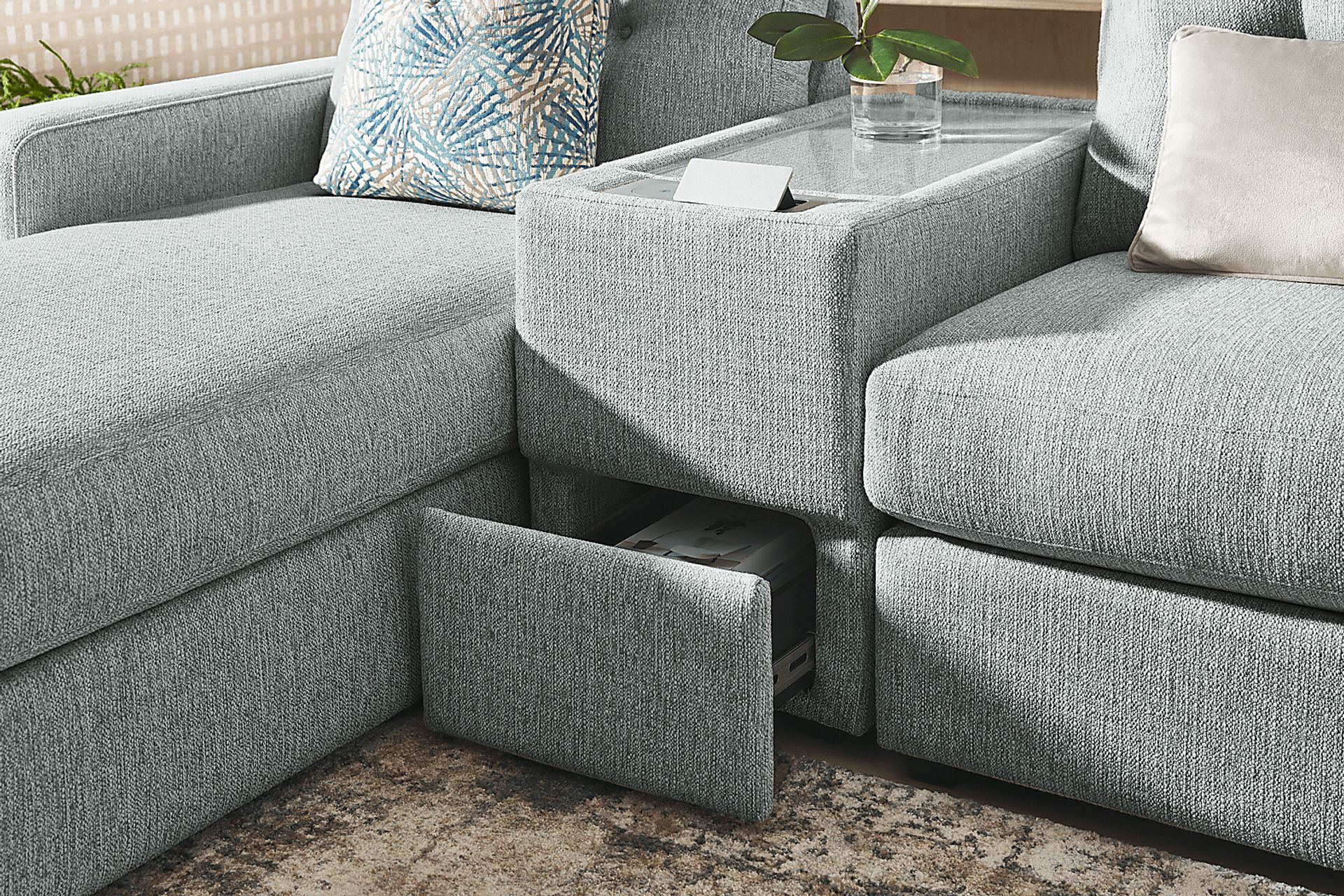 Spa 8 Pc Power Reclining ModularOne with Media Consoles - Image 7