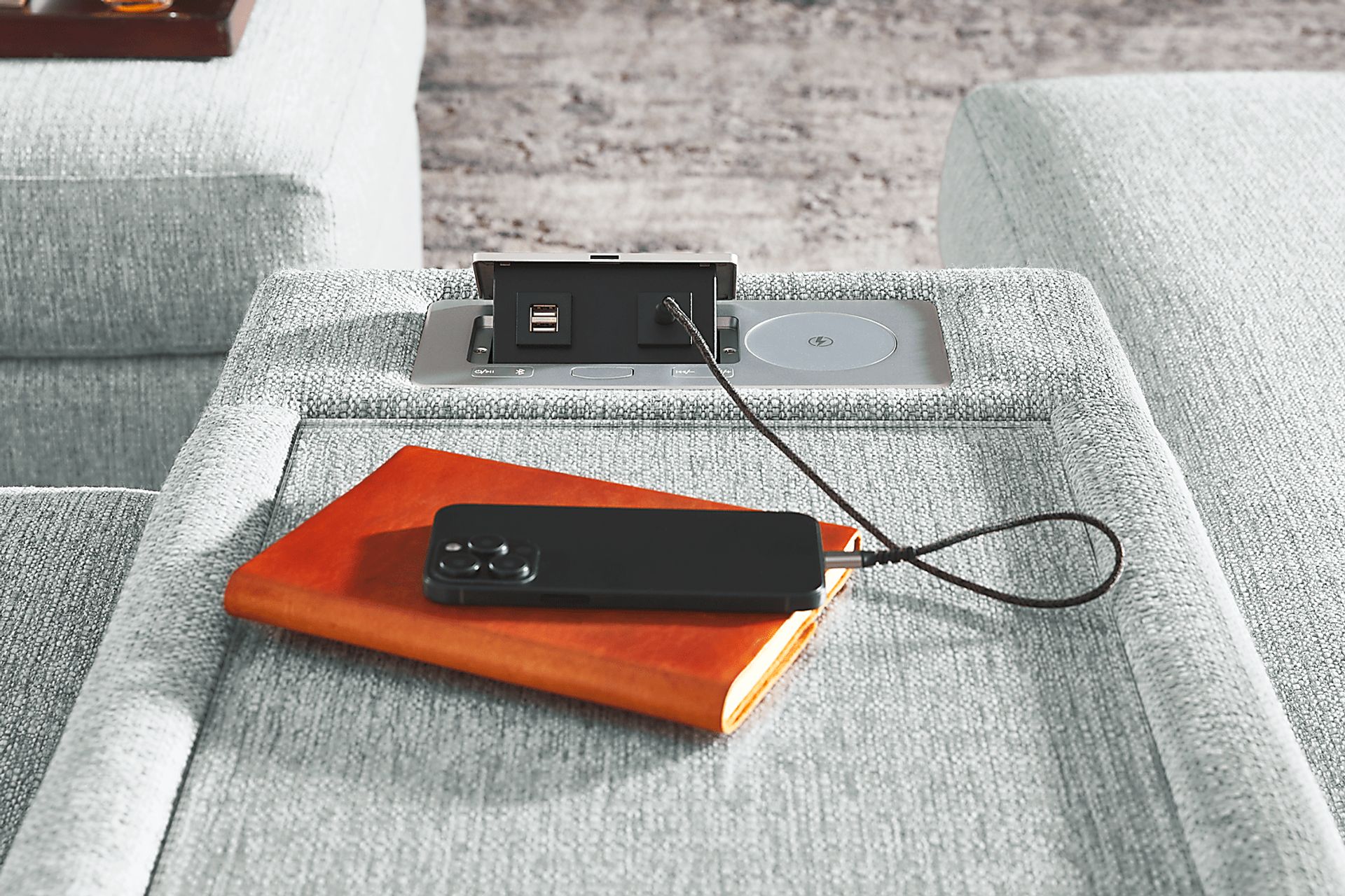 Spa 8 Pc Power Reclining ModularOne with Media Consoles - Image 8