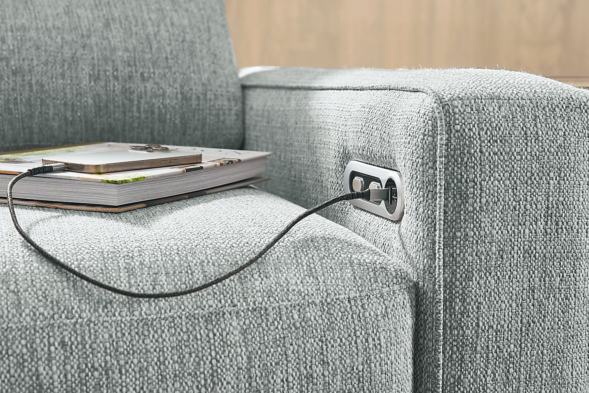 Spa 8 Pc Power Reclining ModularOne with Media Consoles - Image 13