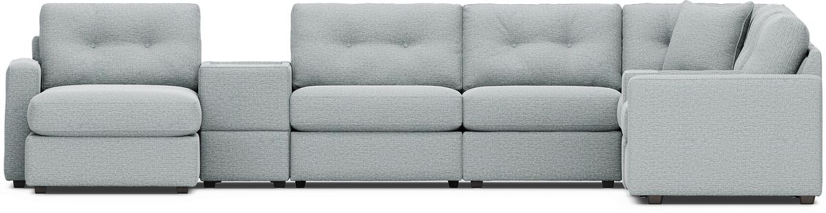 Drew & Jonathan Modularone Spa Blue Luxeguard Performance Fabric ...