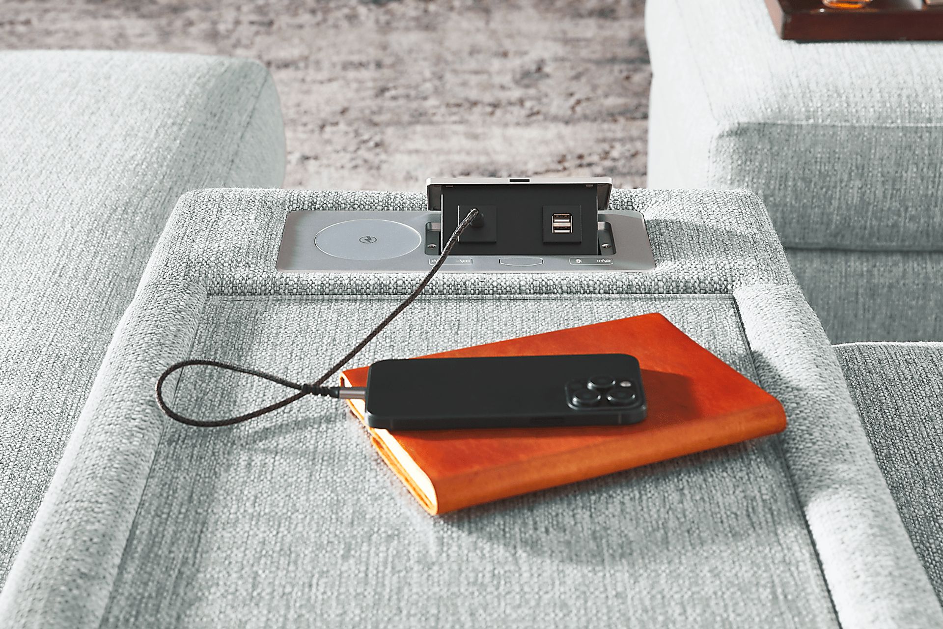 Spa 8 Pc Power Reclining ModularOne with Media Consoles - Image 11