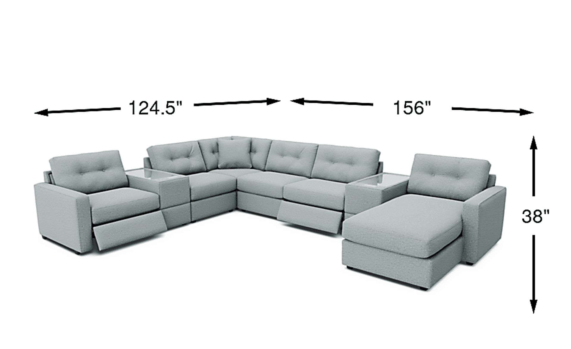 Dimension Image. Please refer to the Dimension Tab on this page for dimension details.