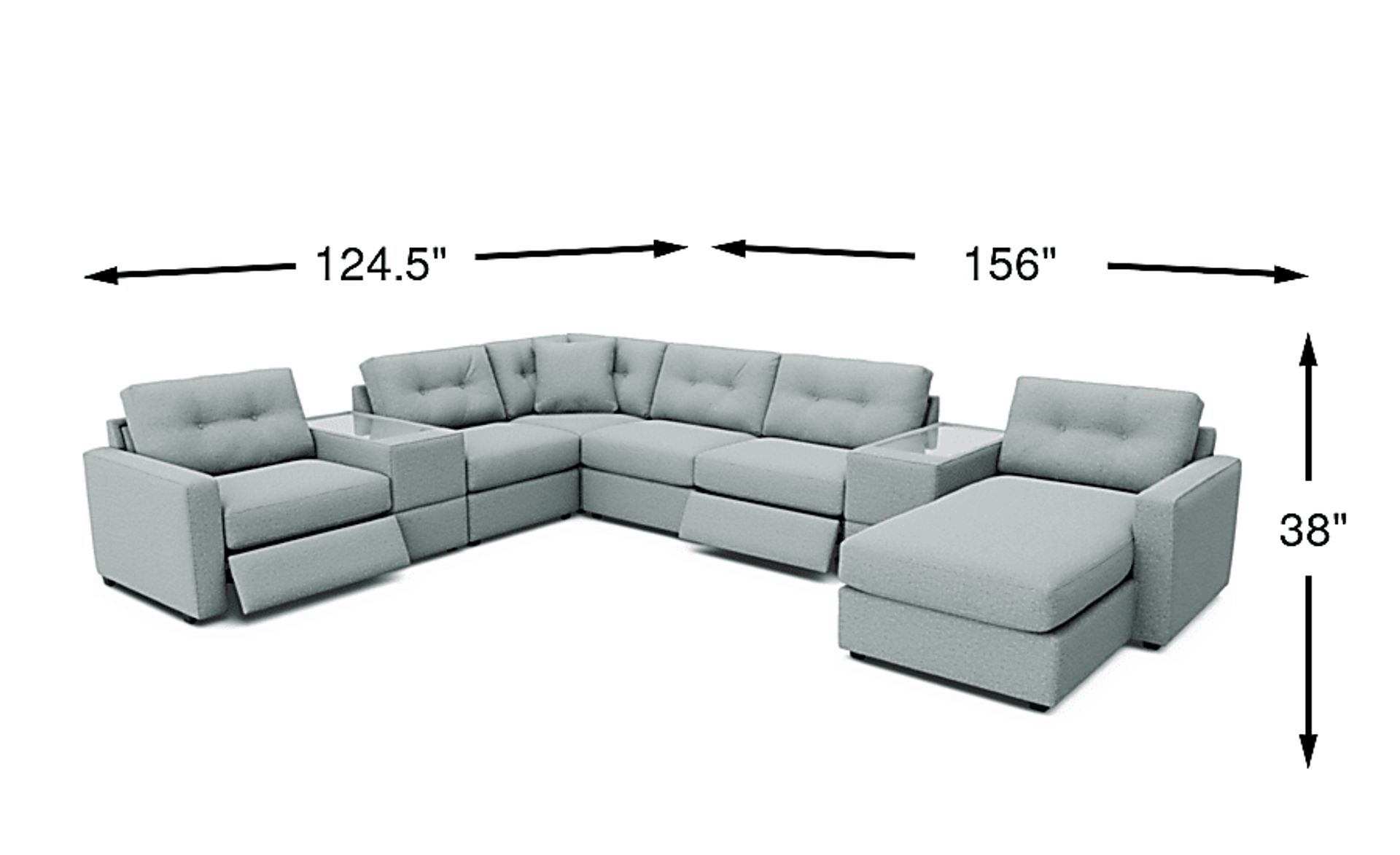 Dimension Image. Please refer to the Dimension Tab on this page for dimension details.