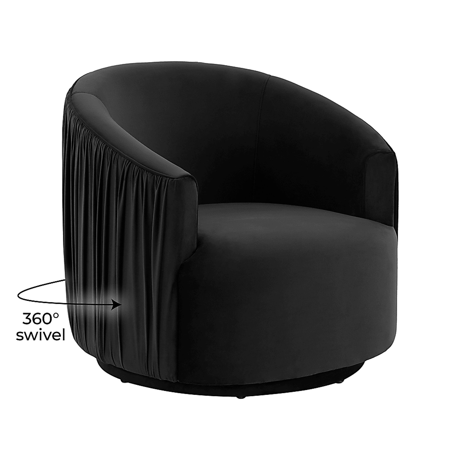 Spandra Black Accent Chair - Image 6