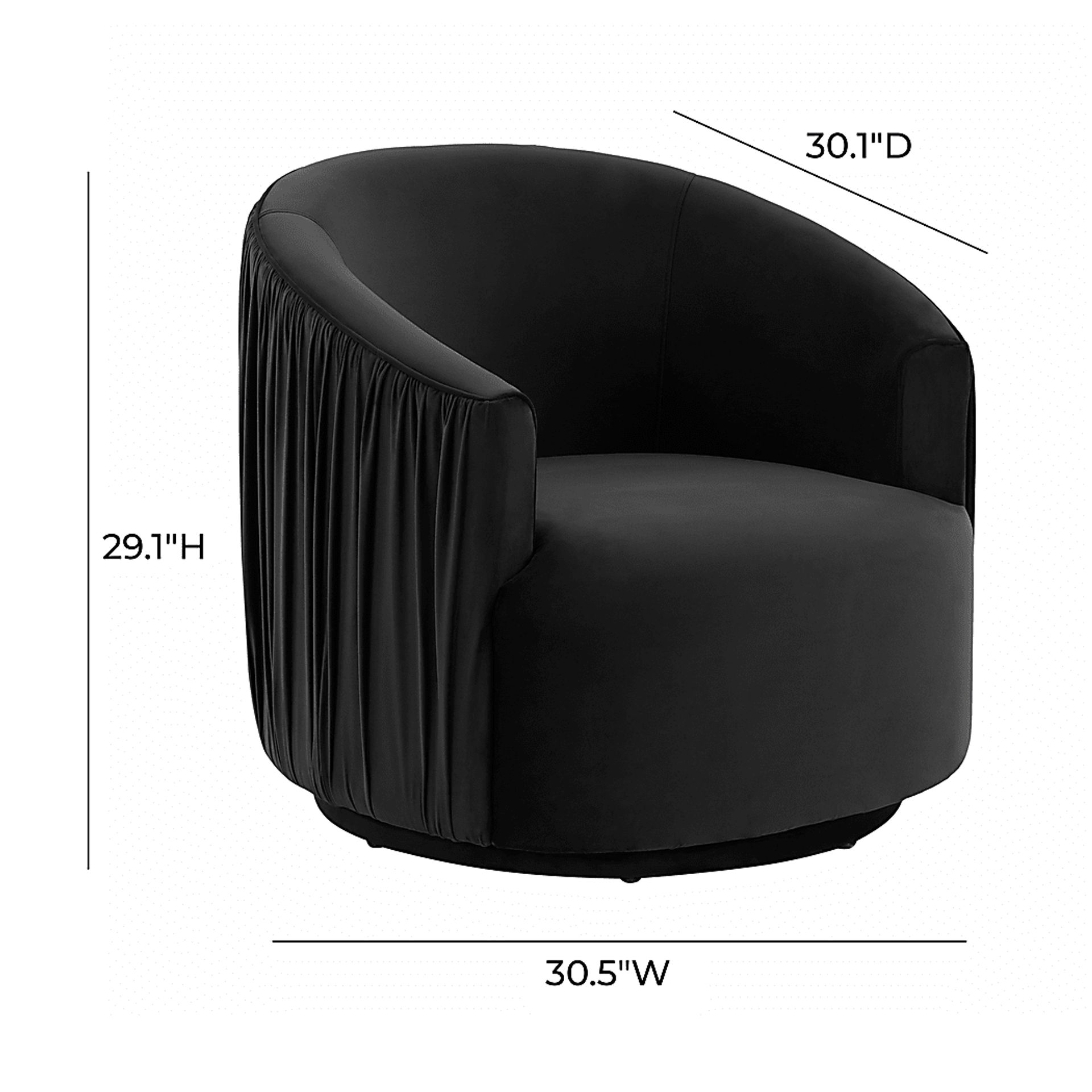 Spandra Black Accent Chair - Image 7