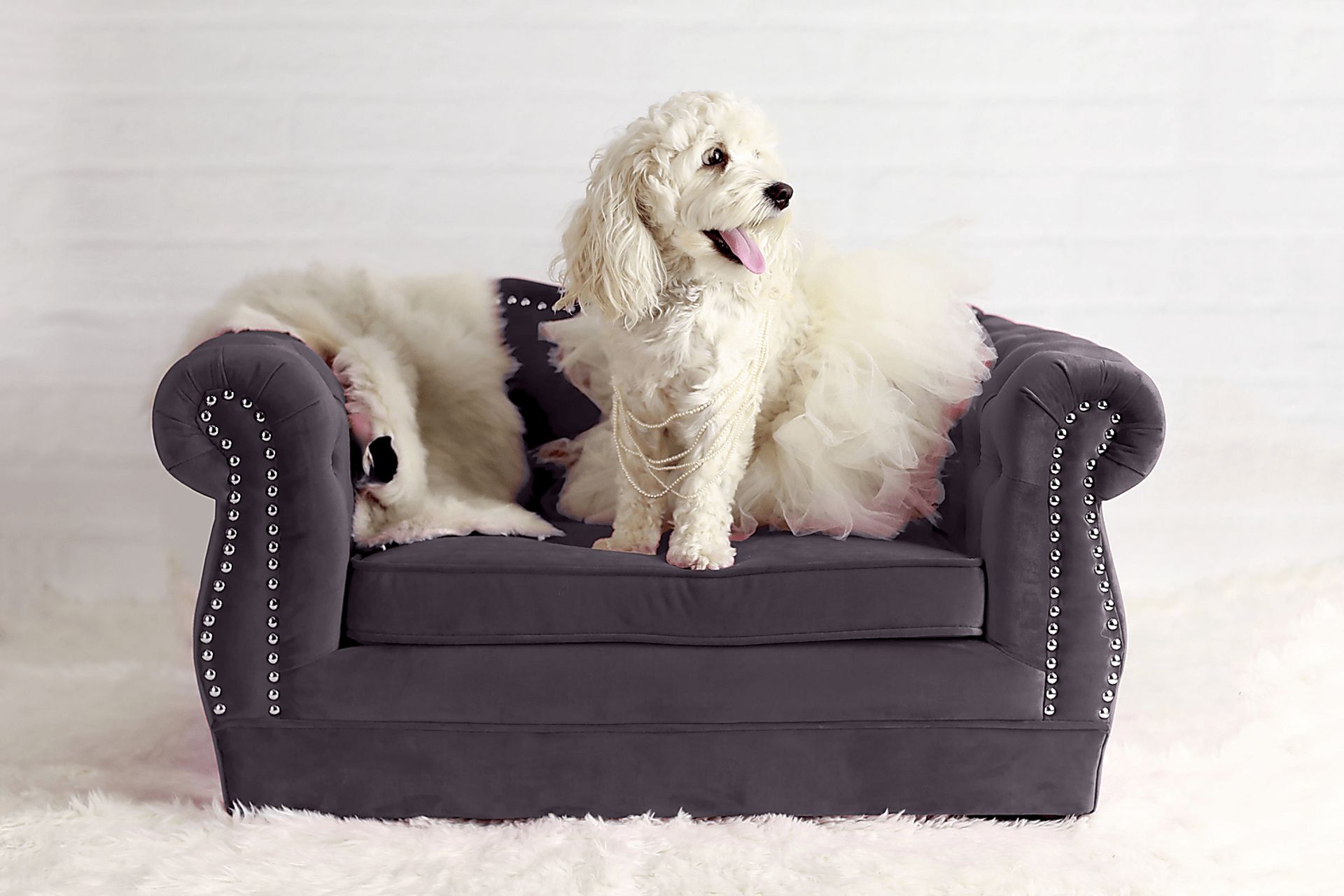 Spaniel Gray Pet Bed - Image 3