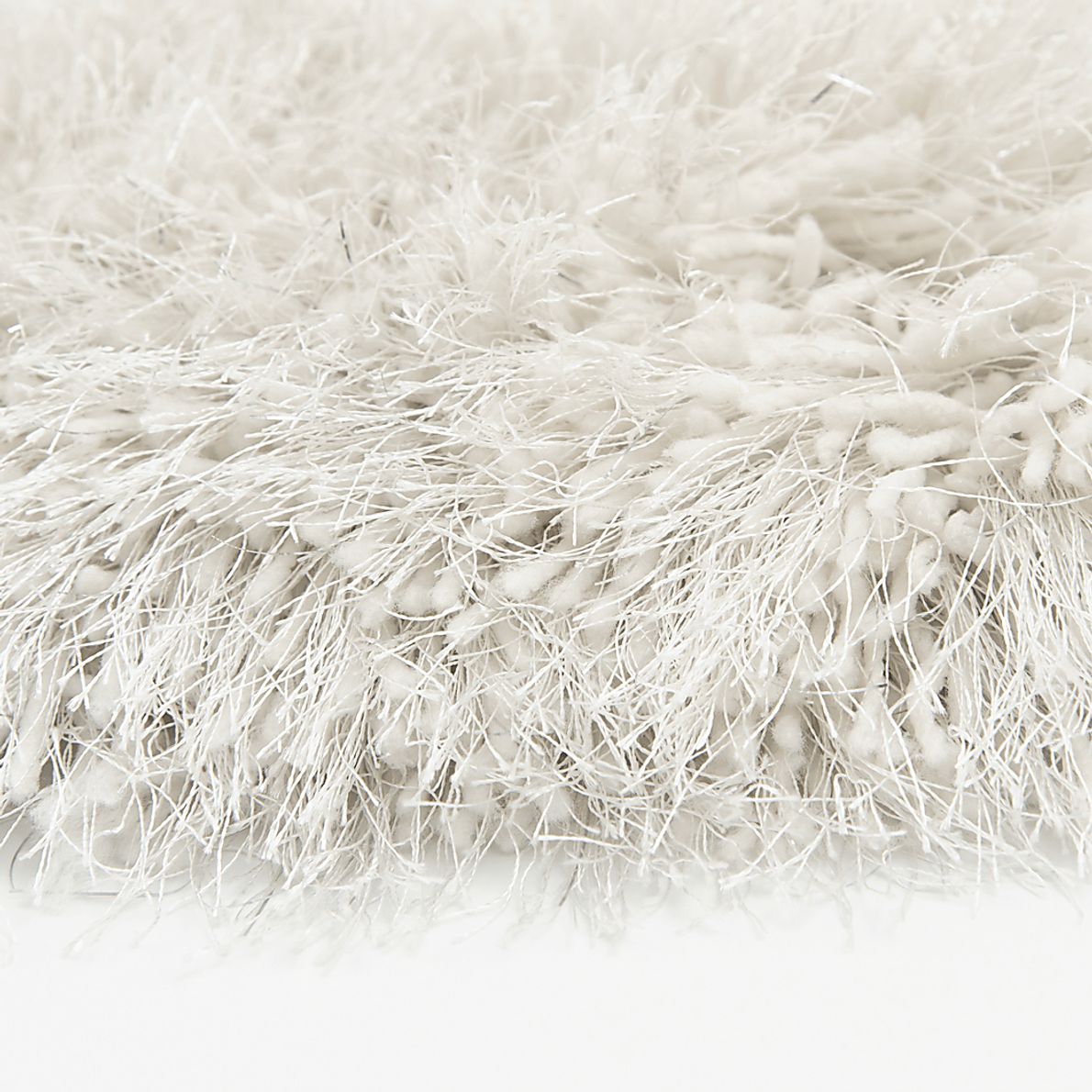 Sparkle Shag Ivory-Silver 7'8 x 9'5 Rug