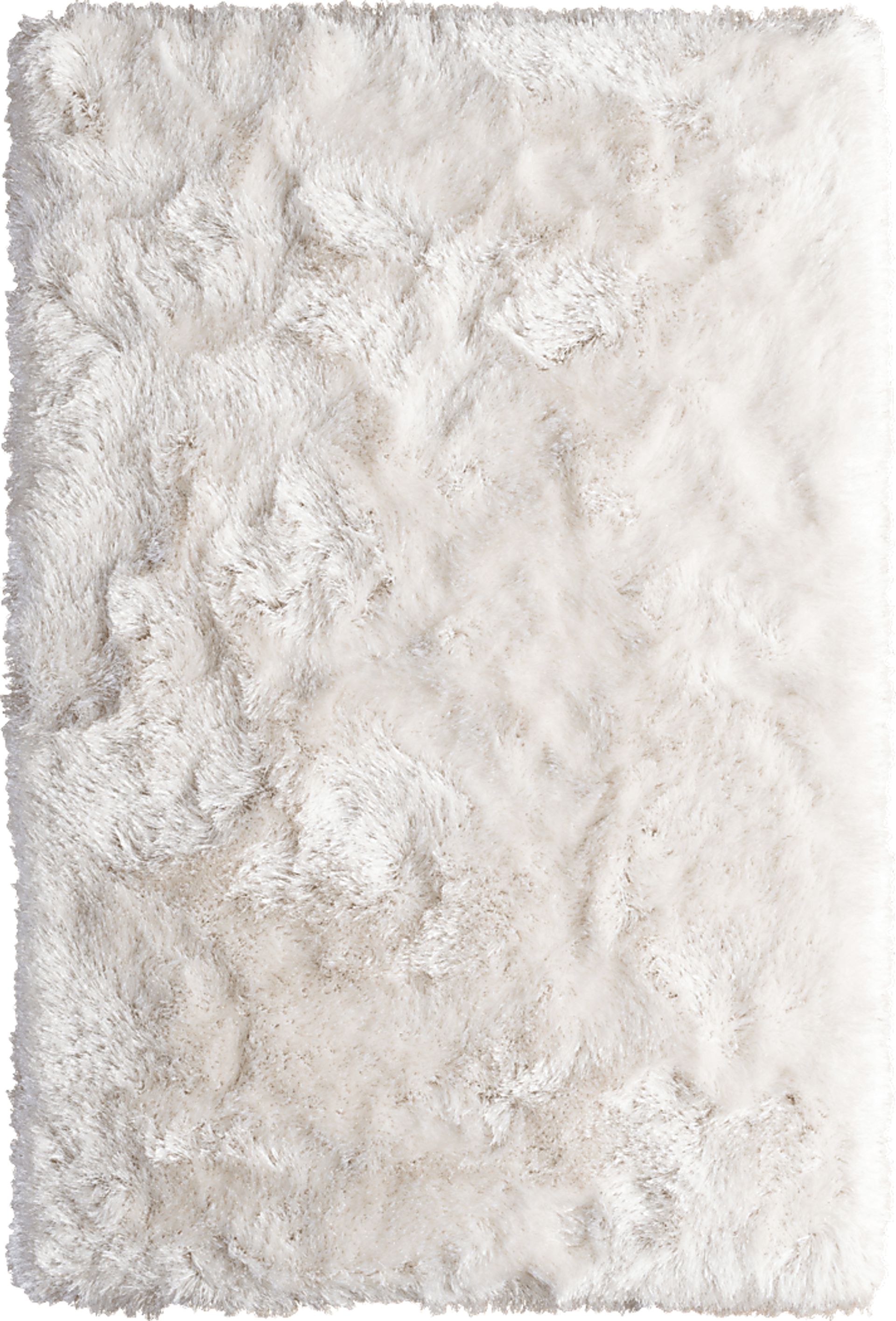 Sparkle Shag Ivory-Silver 7'8 x 9'5 Rug - Image 1
