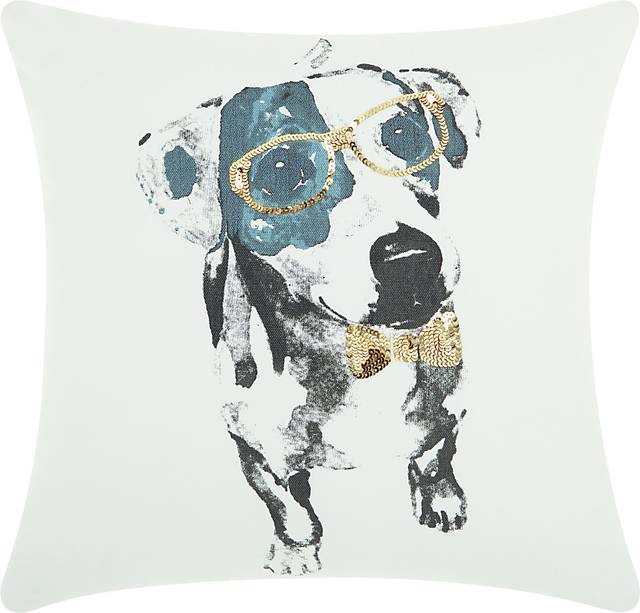 Kids Sparkly Dalmatian Gold Accent Pillow - Thumbnail - Image 1