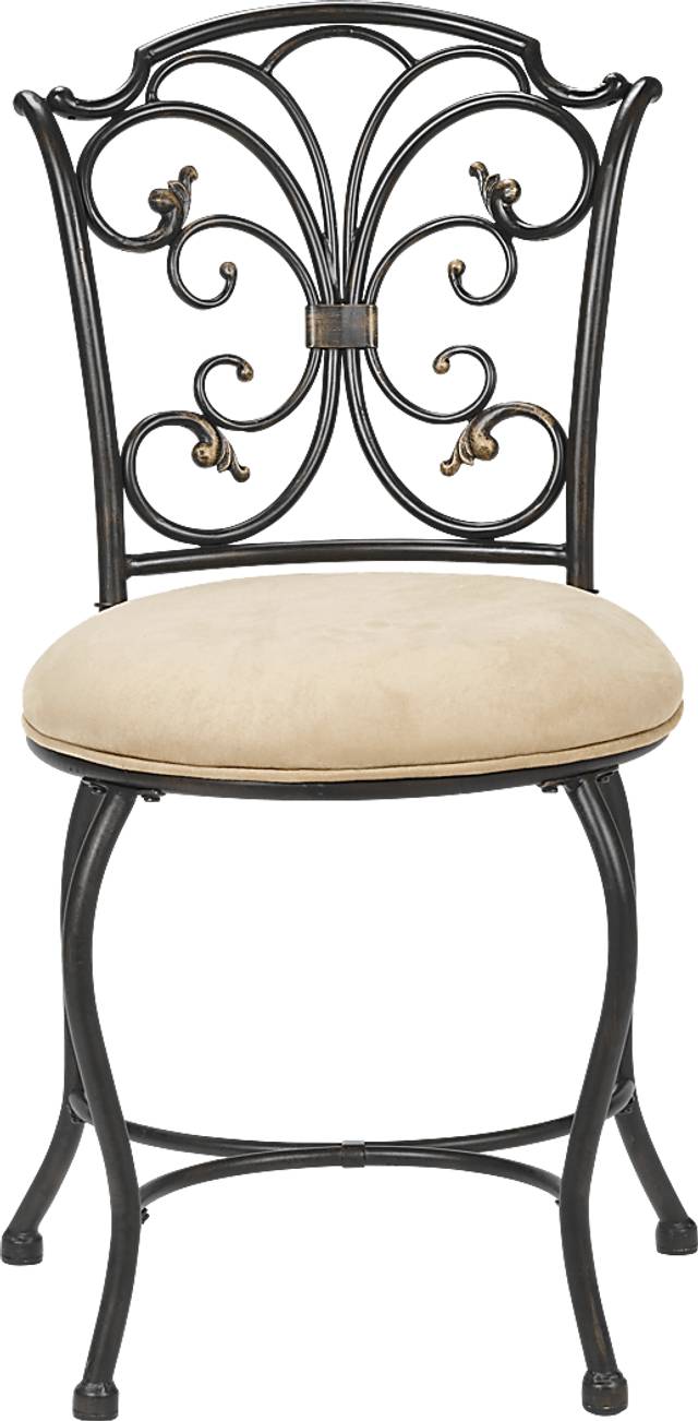 Sparta Beige Vanity Stool - Thumbnail - Image 1
