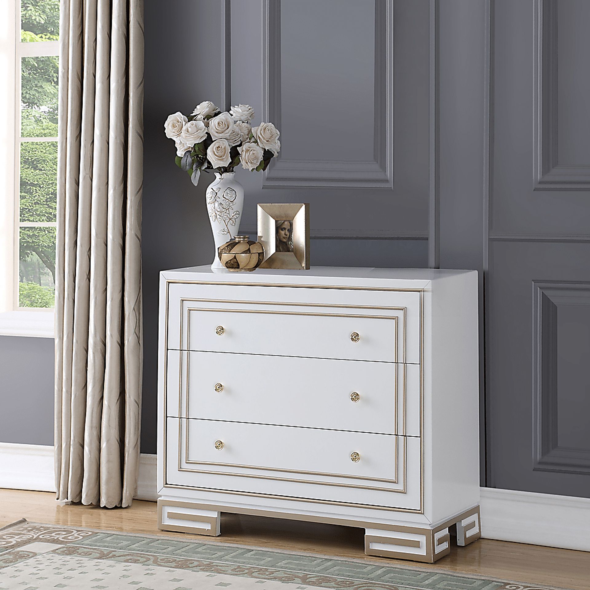 Spaxton White Accent Cabinet - Image 2