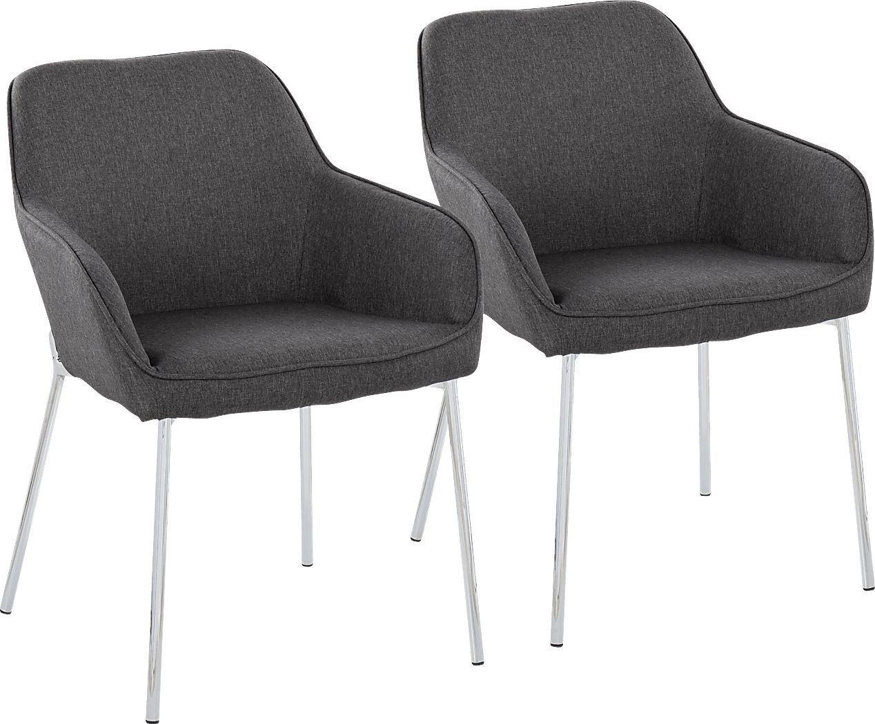 Speirit II Charcoal Arm Chair, Set of 2