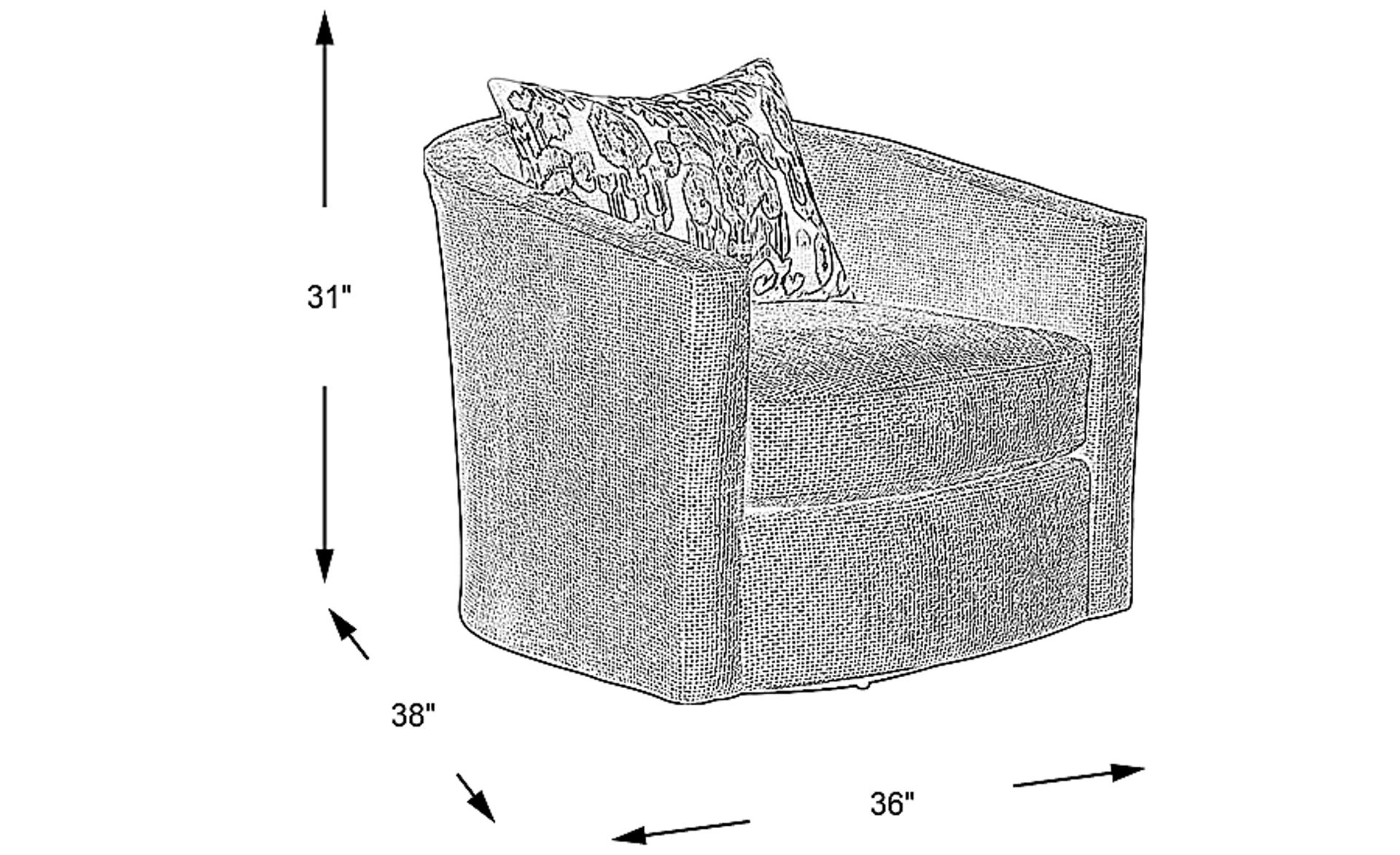 Dimension Image. Please refer to the Dimension Tab on this page for dimension details.