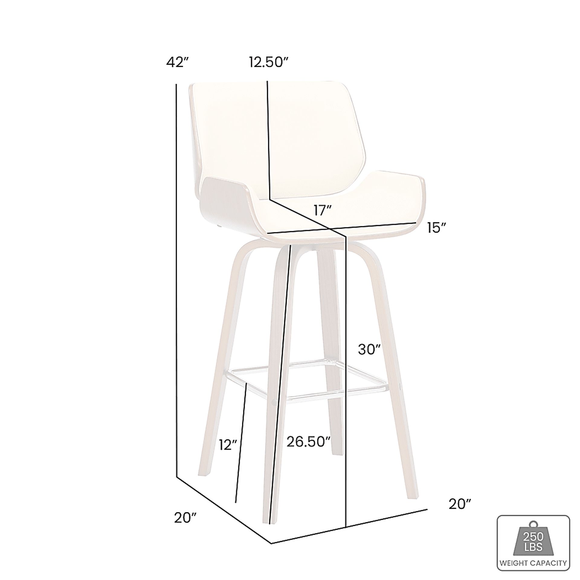 Spicuritye Brown Barstool - Image 6