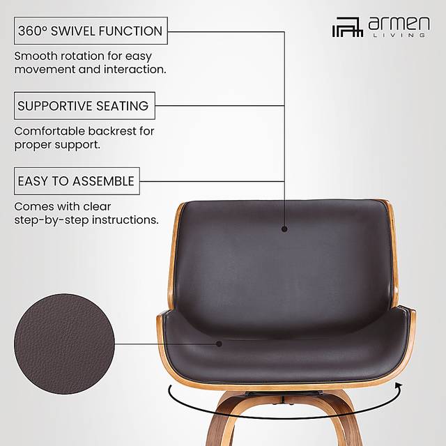 Spicuritye Brown Counter Height Stool - Thumbnail - Image 3
