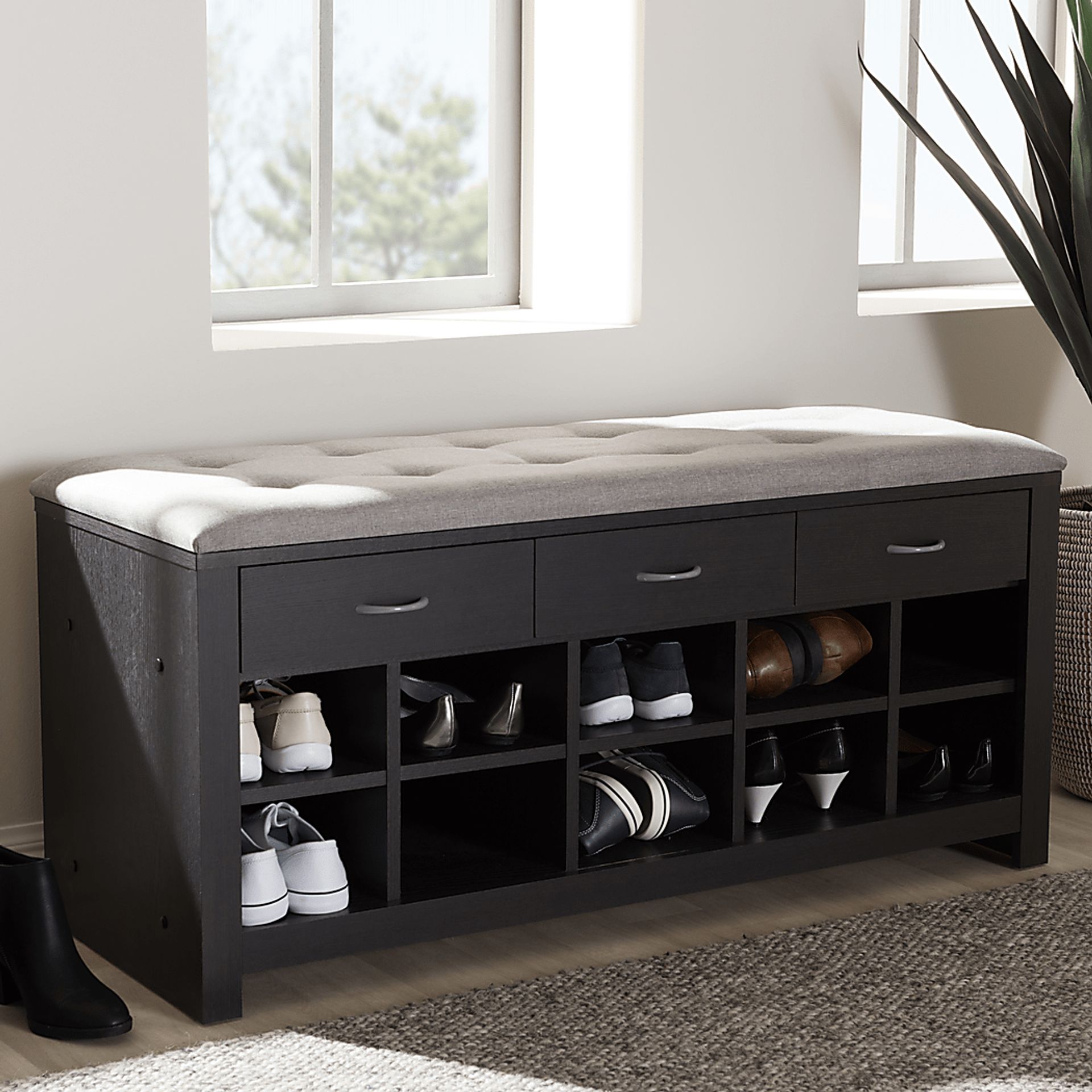 Spinnaker Gray Storage Bench - Image 2