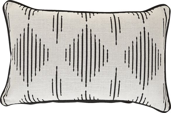 Spinner Diamond Onyx Indoor/Outdoor Kidney Pillow