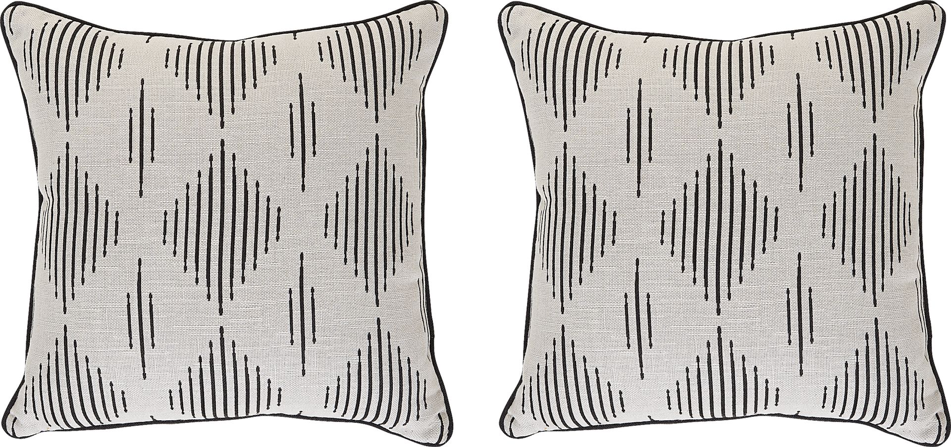 Spinner Diamond Onyx Indoor/Outdoor Pillow, Set of 2 - Image 1