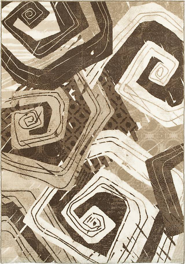 Spiro Abstract Beige 5'3 x 7'6 Rug - Thumbnail - Image 1