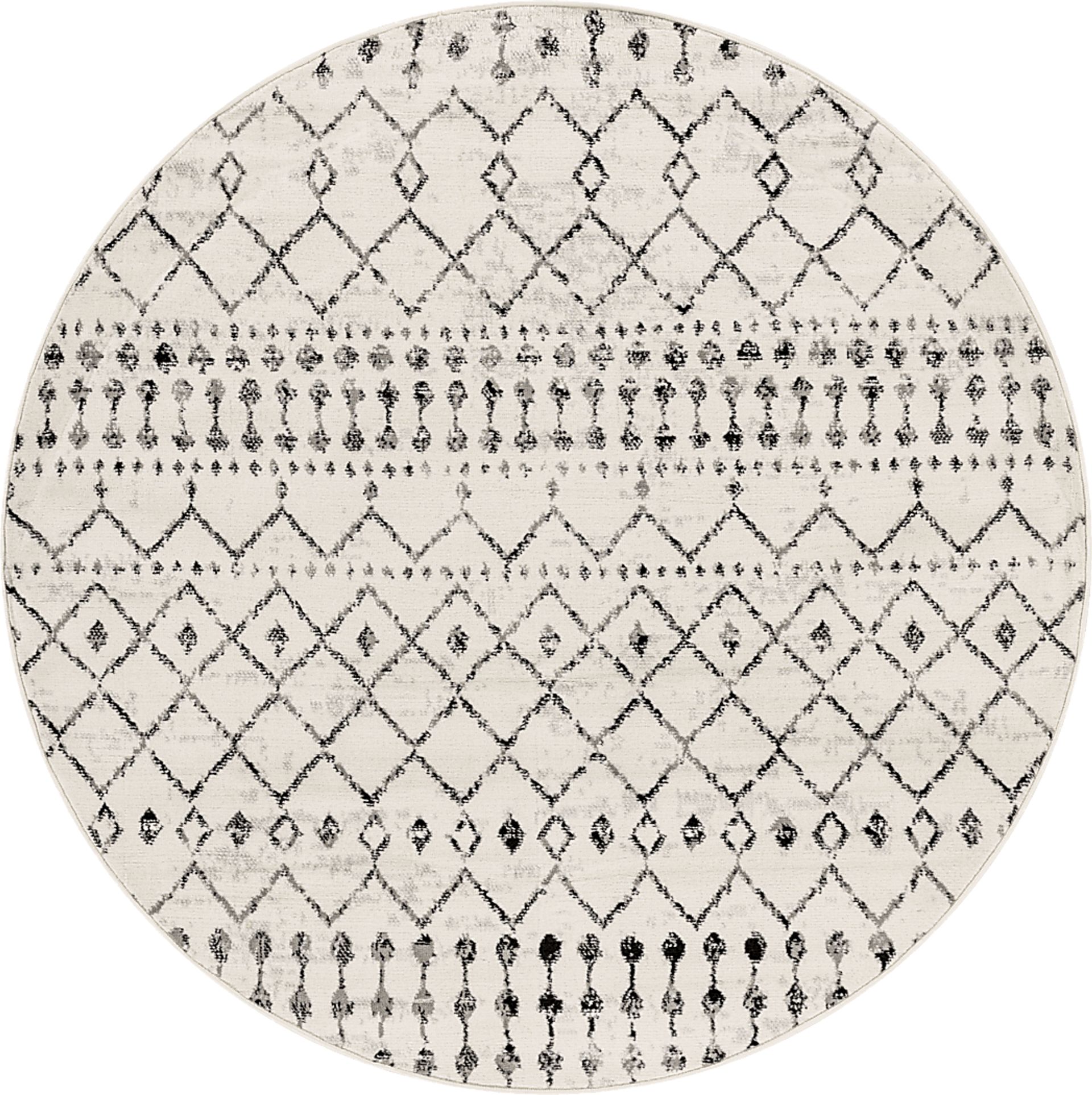 Spofford I Black 6'7 Round Rug - Image 1