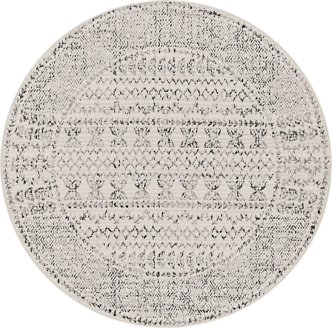 Spofford III Black 6'7 Round Rug