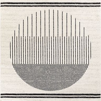 Spofford IV Black 6'7 Square Rug