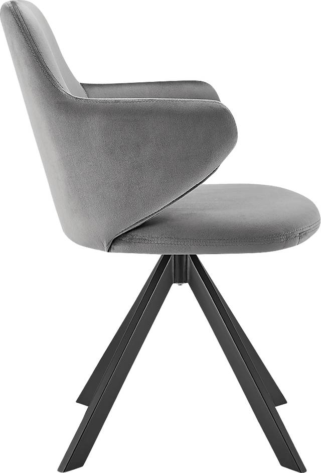 Spoklies Gray Swivel Arm Chair - Thumbnail - Image 4