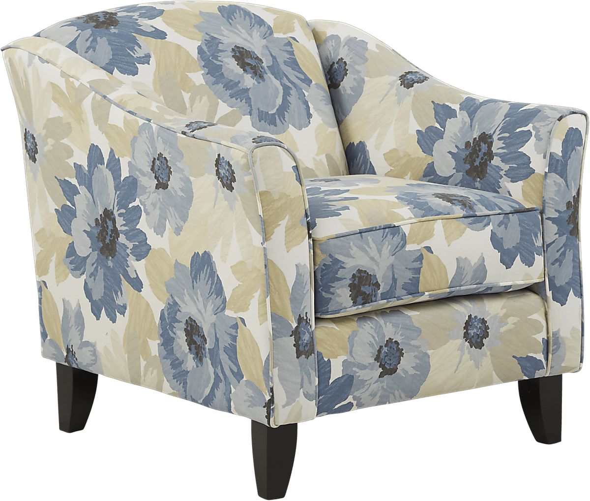 Spring Blooms Blue Polypropylene Fabric Accent Chair | Rooms to Go