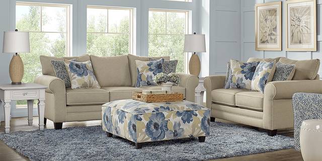 Spring Blooms Beige Sofa - Thumbnail - Image 2